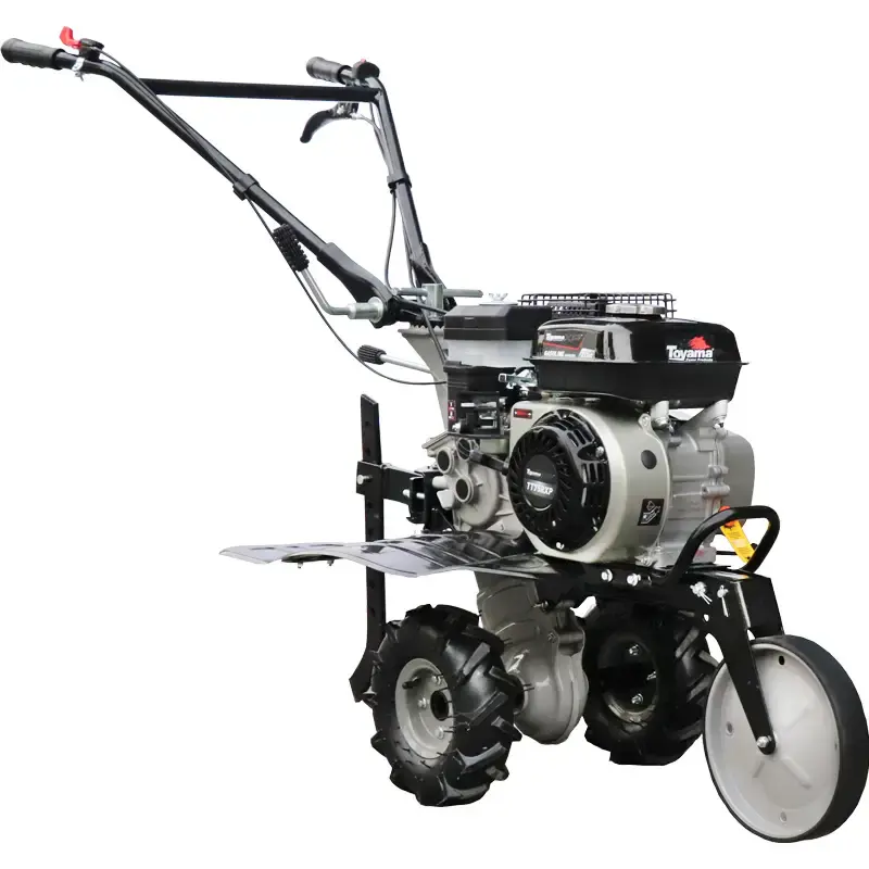 Motocultivador à gasolina 7,0 HP 4T 212 CC rodas e enxadas TT75R-XP 701-010 Toyama — fotografia de referência