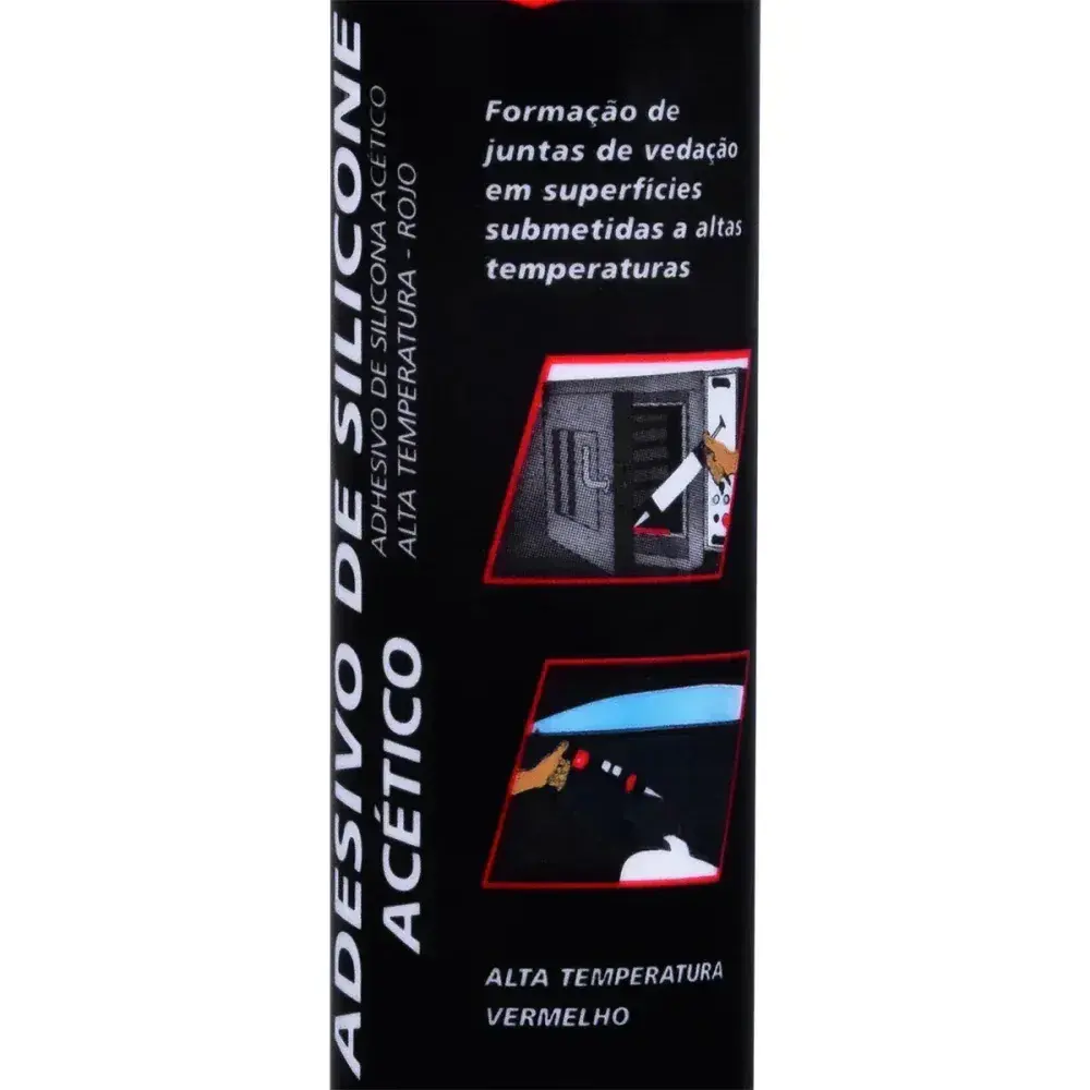Silicone acético alta temperatura 260G vermelho Worker — fotografia 10