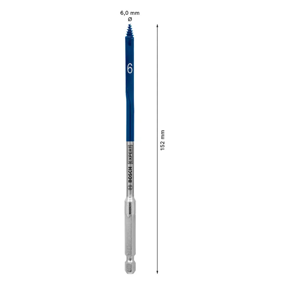 Broca chata para madeira Bosch EXPERT Self Cut Speed 6 x 152mm — fotografia 3