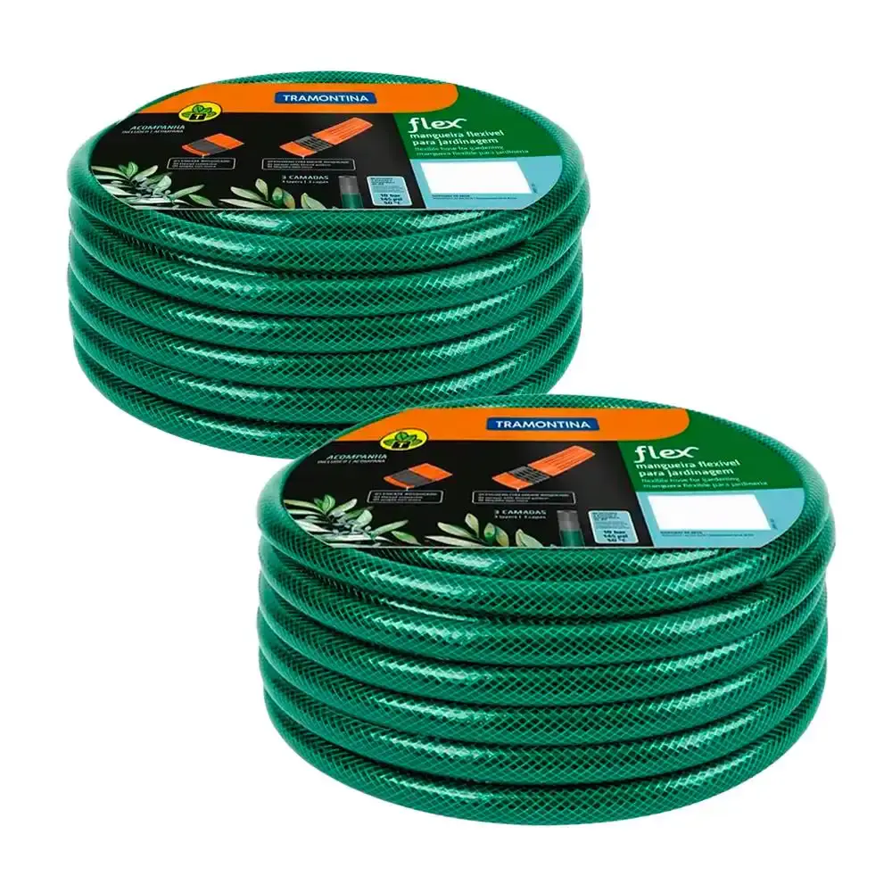 kit 2 Mangueiras Para Jardim com 30M e Esguicho 79172300 TRAMONTINA