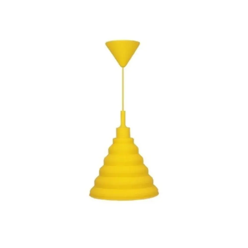 Pendente silicone E27 24CM amarelo Taschibra — fotografia de referência