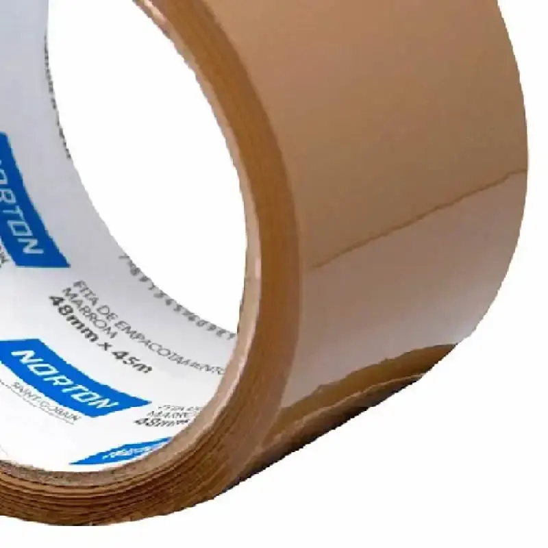 Fita para Empacotamento Marrom 48MM x 45 Metros Kit 6 Rolos NORTON — fotografia 4