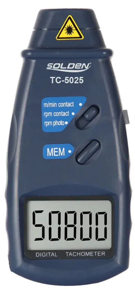 Tacômetro duplo TC-5025 contato e óptico Solden
