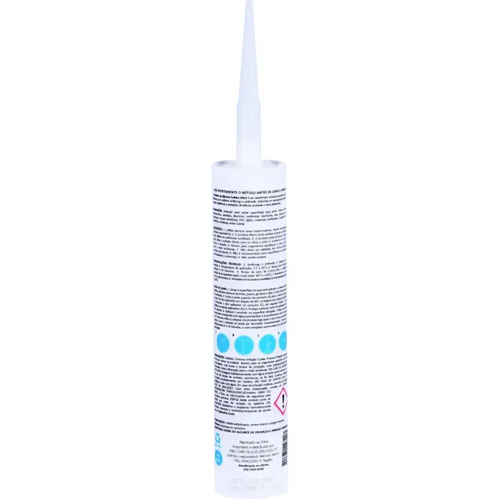 Silicone acético transparente 260G -40°C a 120°C Kala — fotografia 7