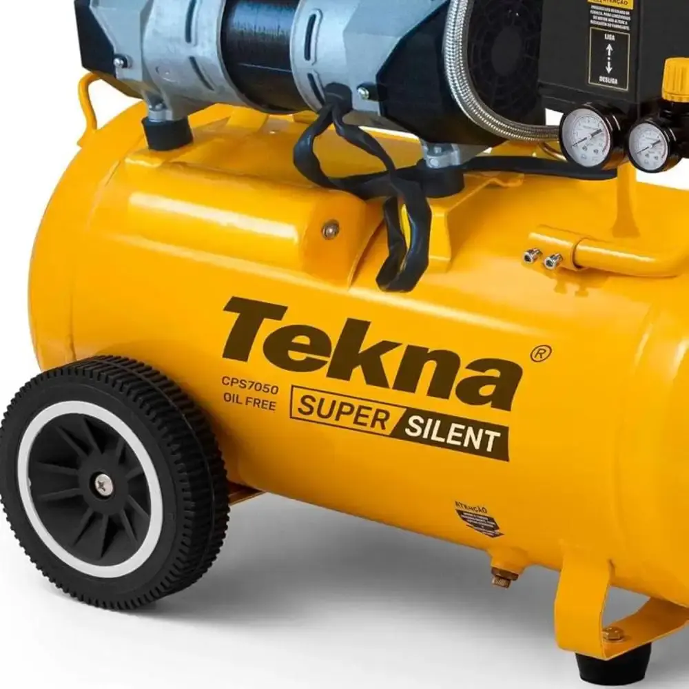 Compressor de Ar Silencioso Isento de óleo 6.4 Pés 50 Litros CSP7050/50L TEKNA 220V — fotografia 3