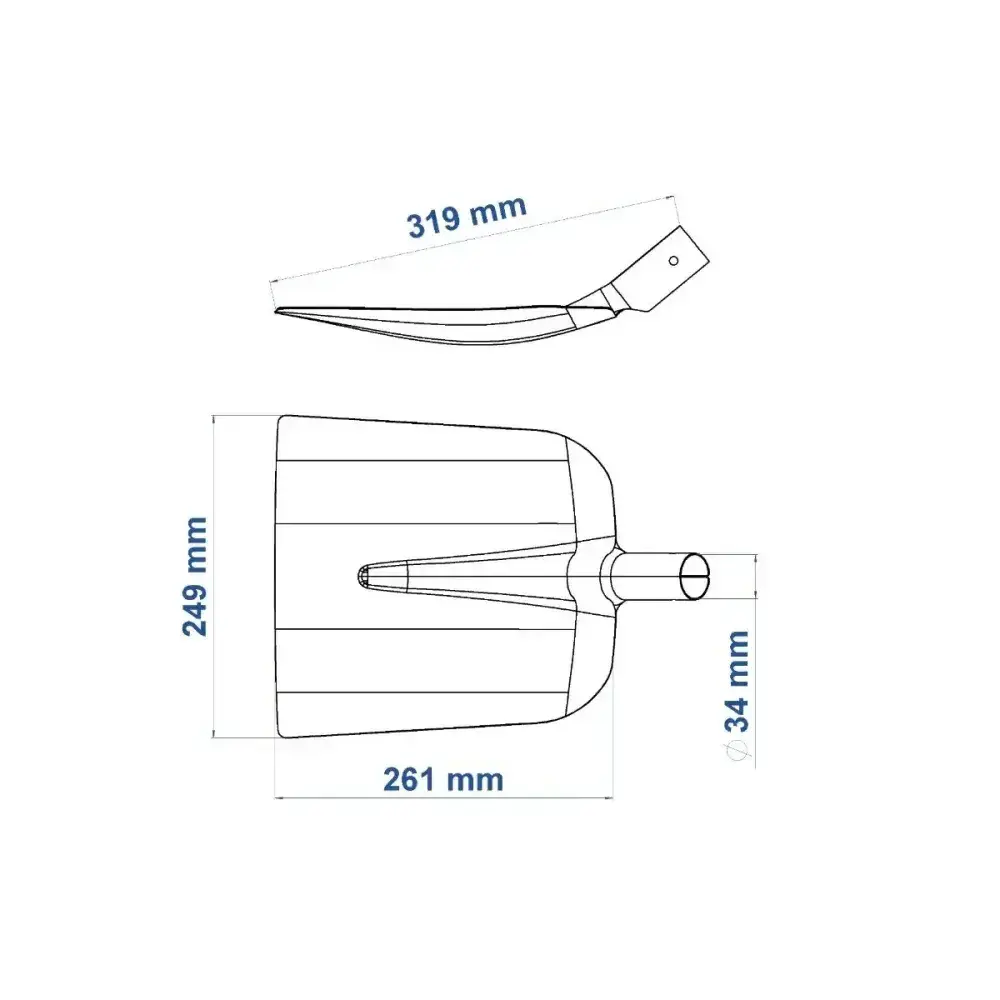 Pá quadrada, sem cabo Tramontina 77480004 — fotografia 4
