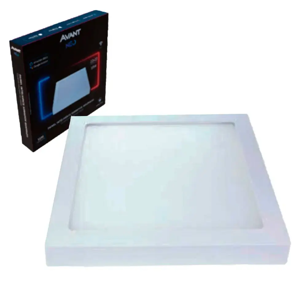 Painel NEO quadrado 30 sobrepor BR6500K 18W bilvot Avant — fotografia de referência