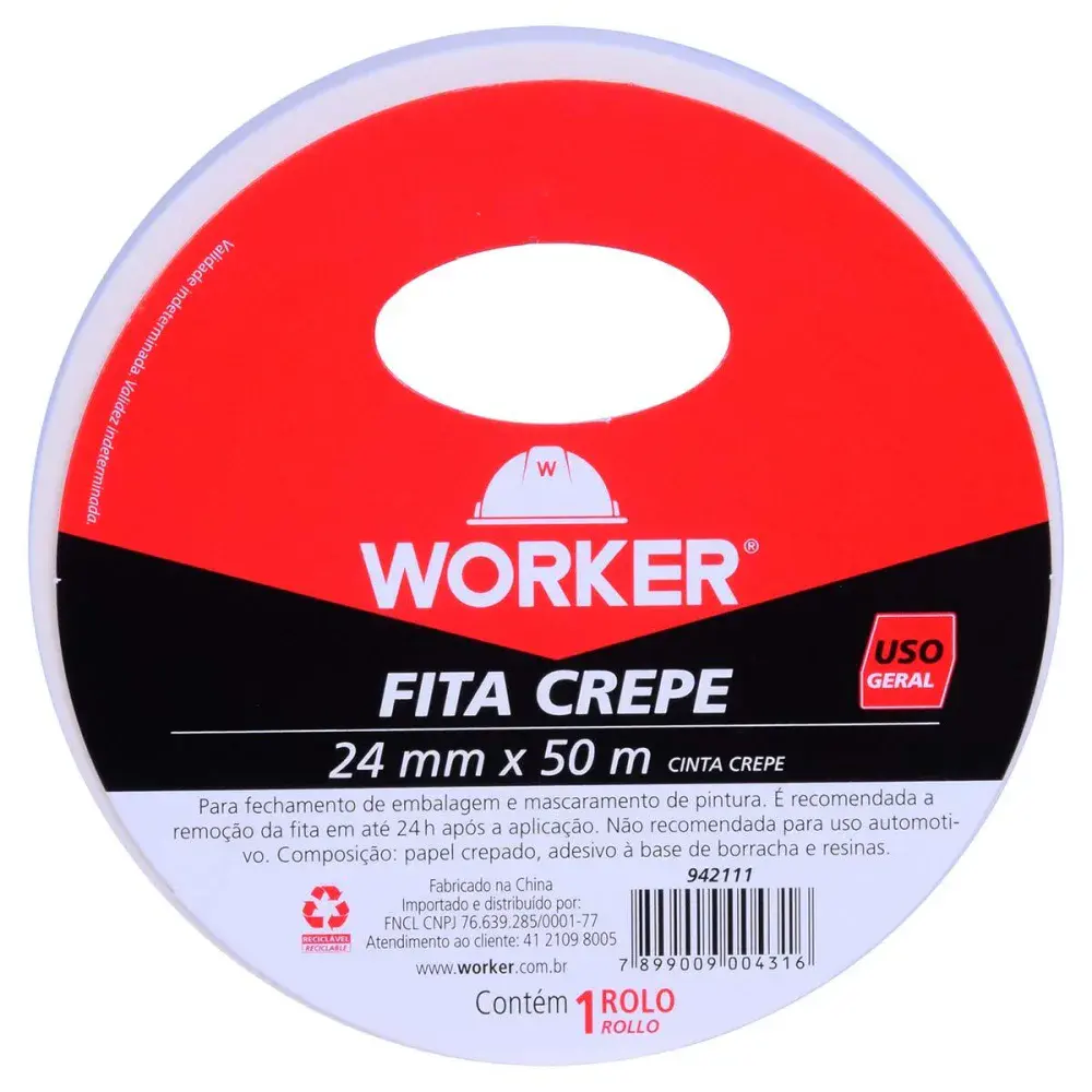 Fita crepe de uso geral 24MMX50M Worker — fotografia 5