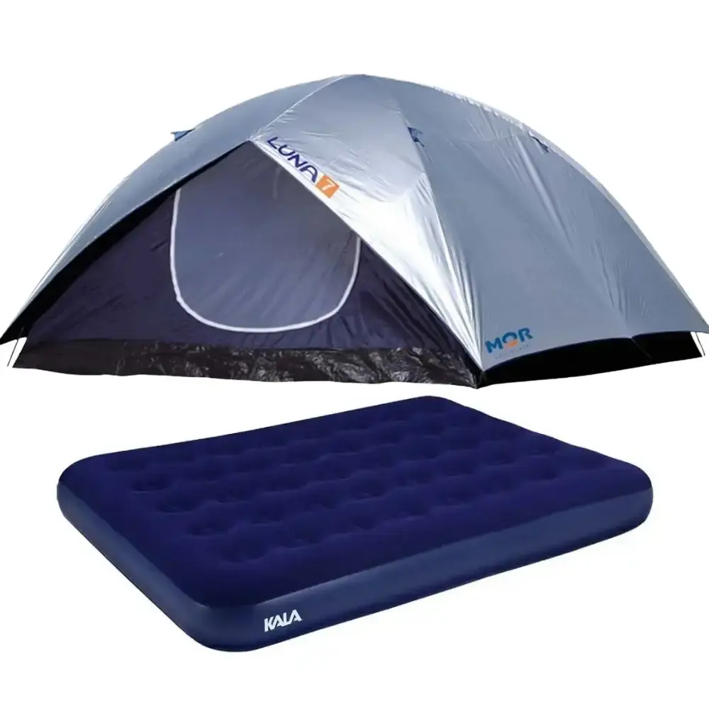 Barraca para camping 7 pessoas luna com colchão inflável de casal kala Mor