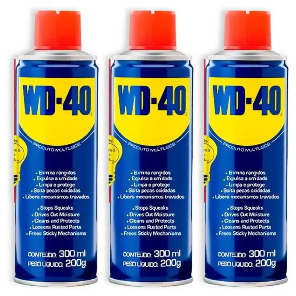 Desengripante spray industrial 300 ML com 3 unidades Wd-40