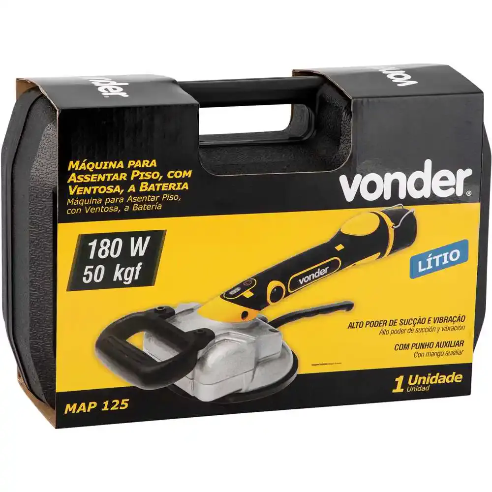 Máquina para assentar piso a bateria com ventosa 12V MAP 125 Vonder — fotografia 7