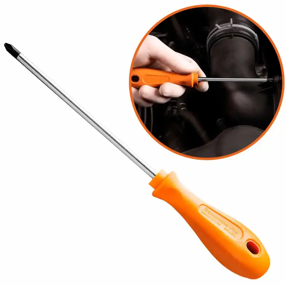 Chave de Fenda Ponta Cruzada Phillips em Aço Cromo Vanádio 3x150 mm 1/8x6 POL 44135012 TRAMONTINA PR — fotografia de referência
