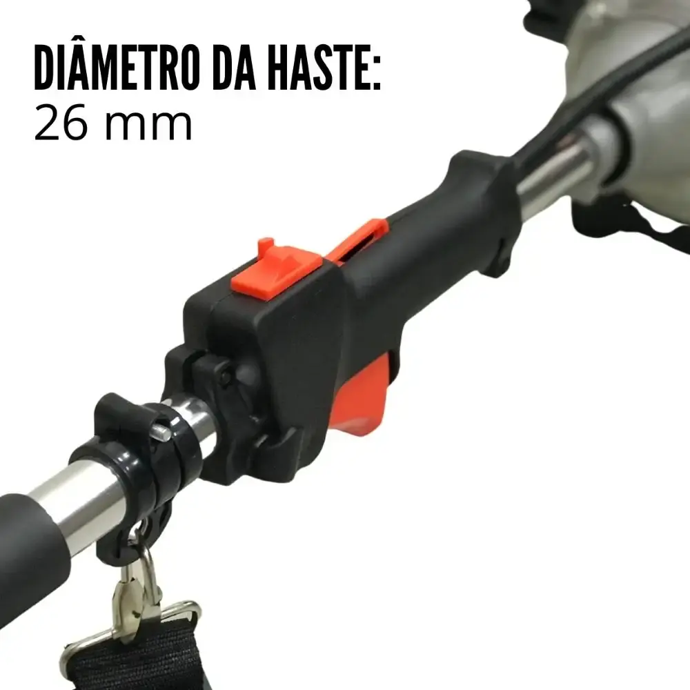 Roçadeira a gasolina multifuncional 63CC com podador cerca viva ImportWay — fotografia 6