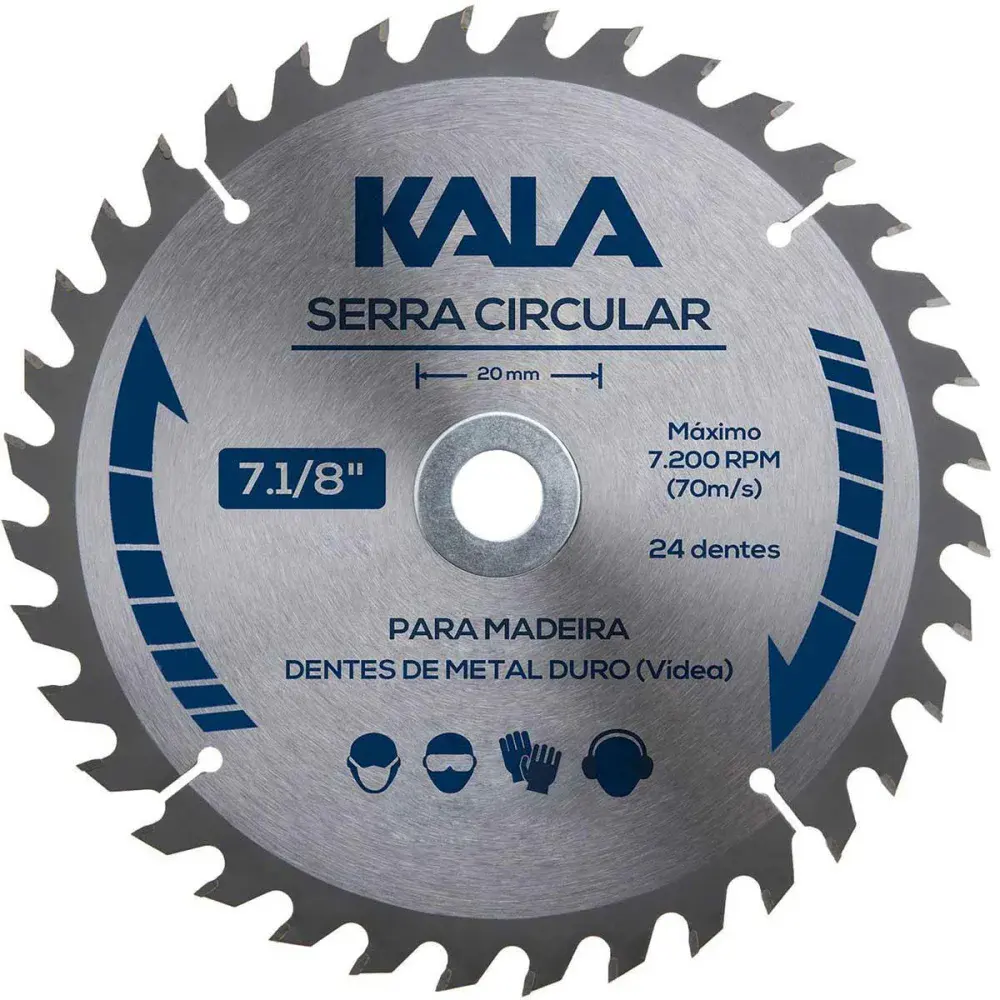 Disco de corte circular com 24 dentes 180MM x 20MM Kala — fotografia de referência