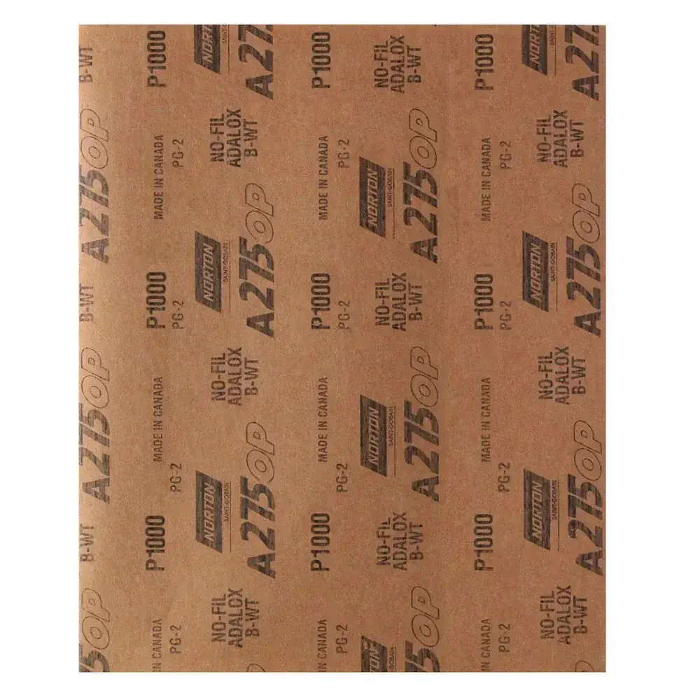 Lixa seco úmido A275 230X280MM grão 1000 Norton — fotografia 6