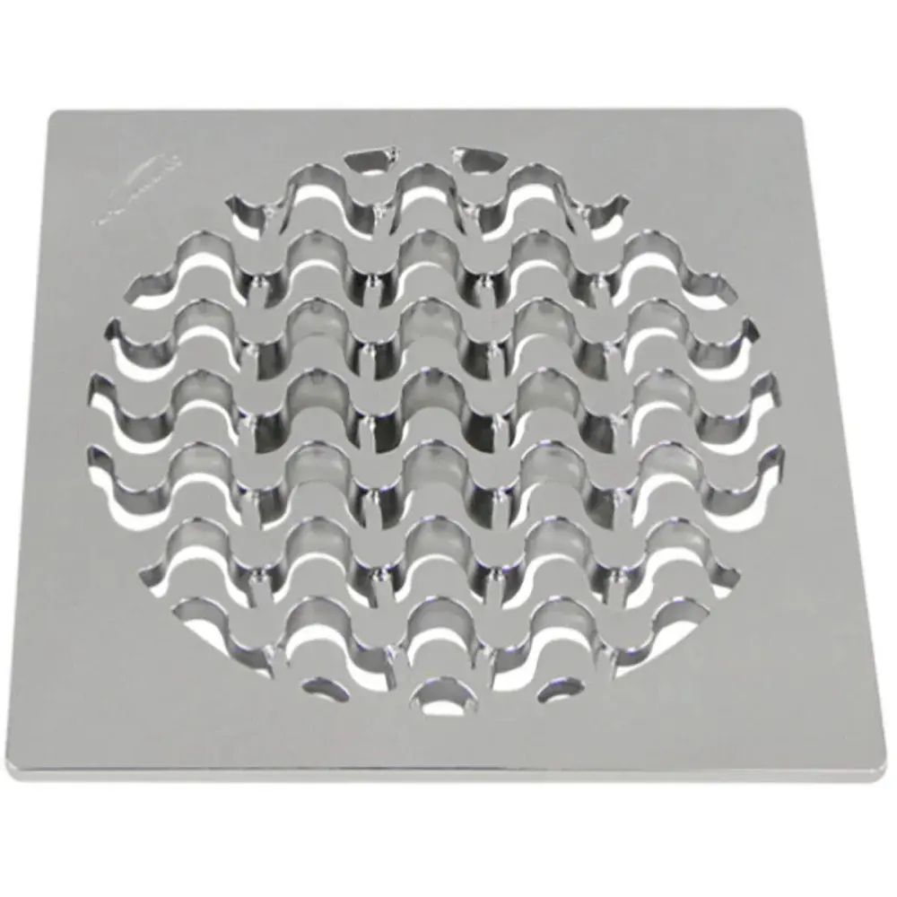 Grelha ralo abs cromado quadrado 150MM copacabana Amanco — fotografia de referência
