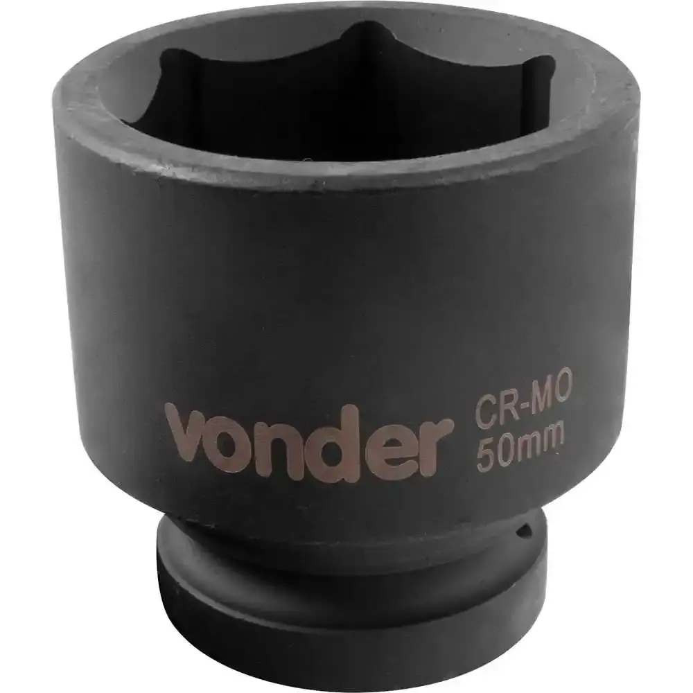 Soquete Sextavado Impacto Encaixe 1 polegada 50MM Cromado VONDER — fotografia 4