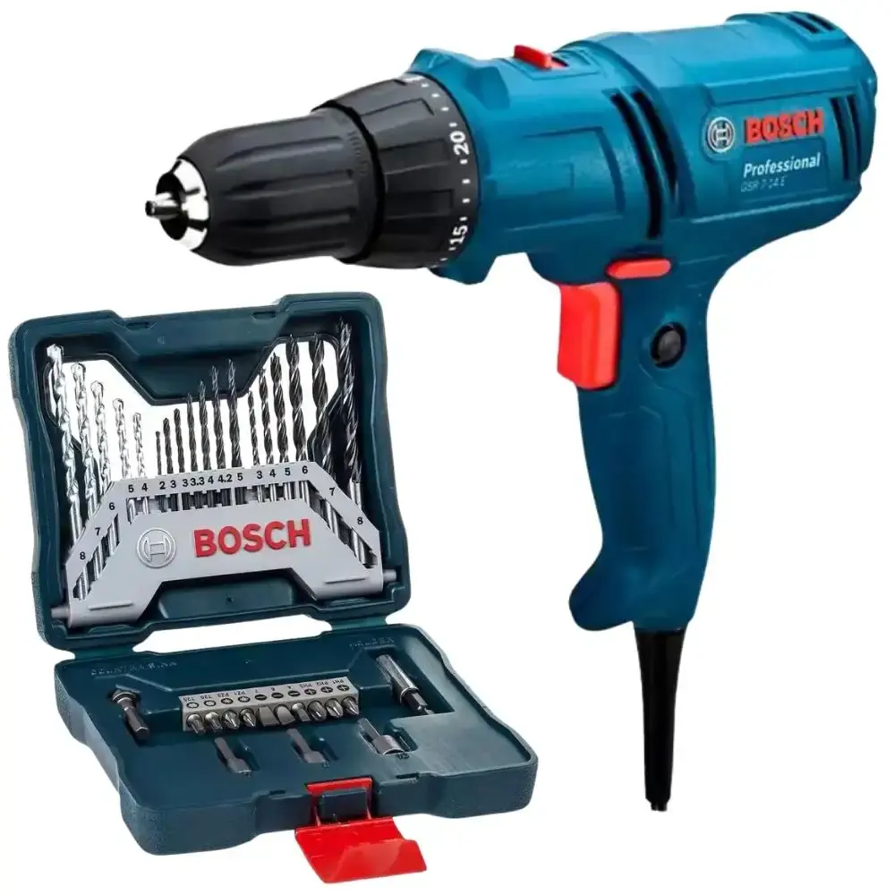 Parafusadeira Elétrica 400W cabo 4m com Kit de Pontas 33 Peças BOSCH 110 V — fotografia de referência