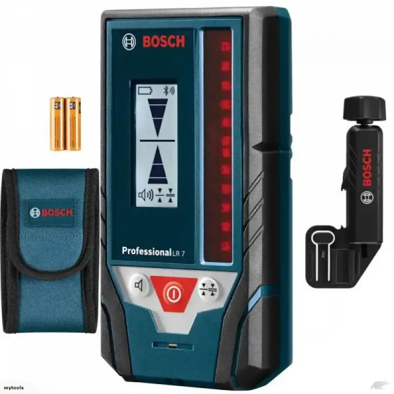 Receptor de laser LR 7 para GLL 3-80 c GLL 3-80 CG com suporte para régua Bosch — fotografia 3
