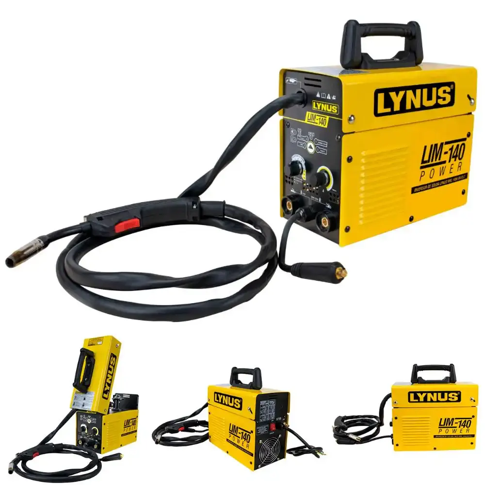 Kit solda inversora multiprocesso TIG MIG eletrodo 140A LIM-140 power bivolt Lynus + máscara de solda automática — fotografia 2
