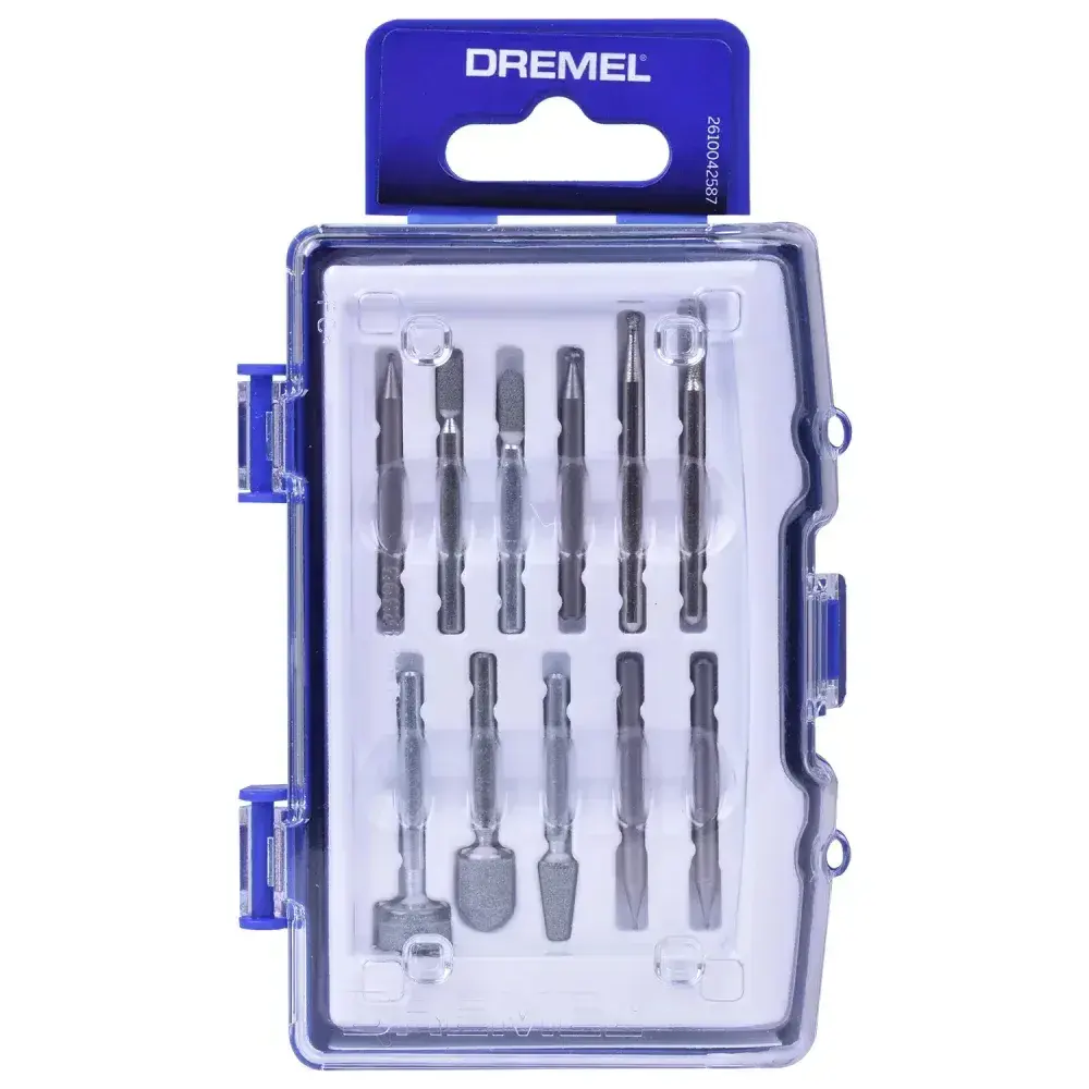 Jogo para mini retífica esculpir e gravar Dremel - 11 pçs — fotografia 6