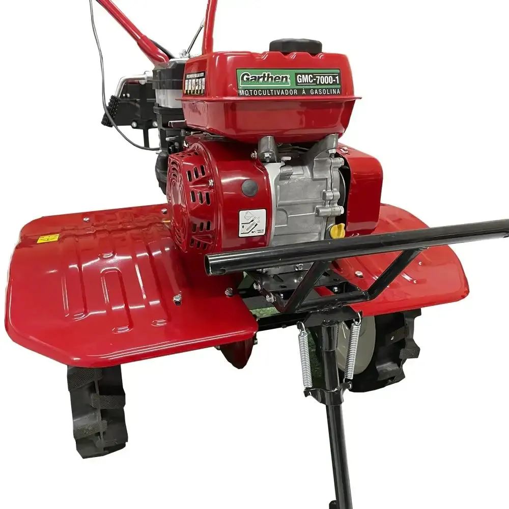 Motocultivador gasolina 7,0 HP 4T 212 CC rodas e enxadas GMC-7000-8 Garthen — fotografia 5