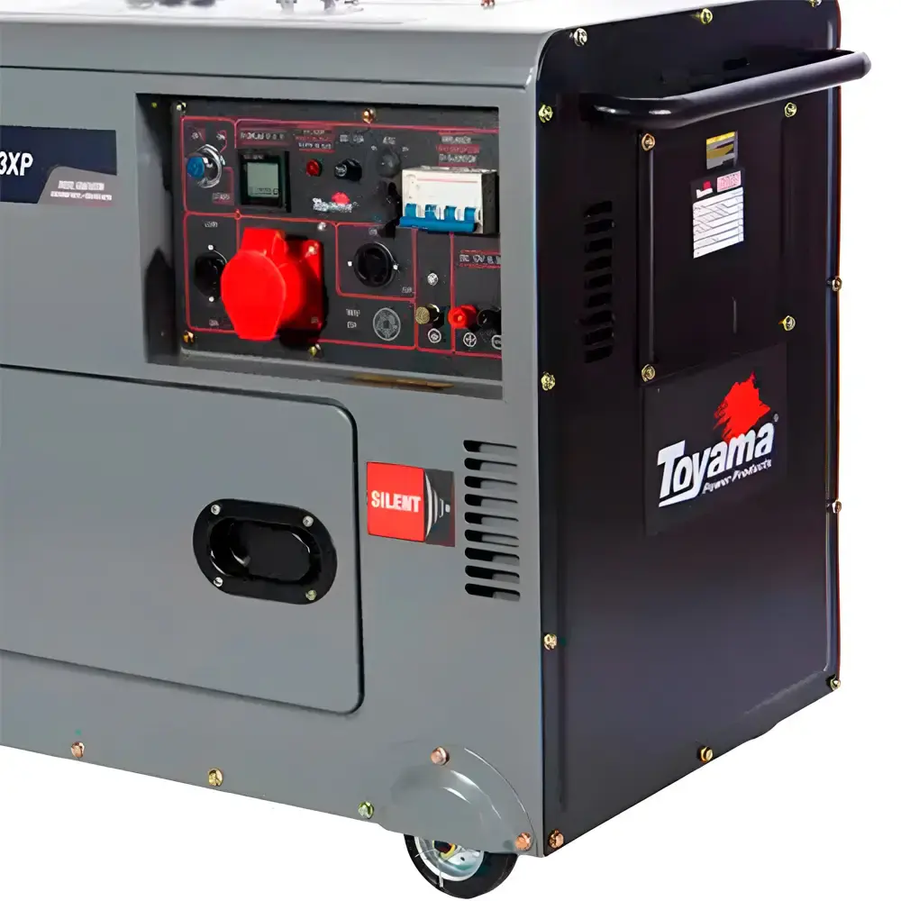 Gerador Diesel Cabinado 418 cc 6,5 KVA Silencioso 251-072 Trifásico TOYAMA — fotografia 5