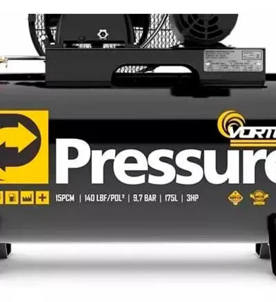 Compressor de ar vortex 450 15PCM 140PSI 175L mono bivolt Pressure — fotografia 4