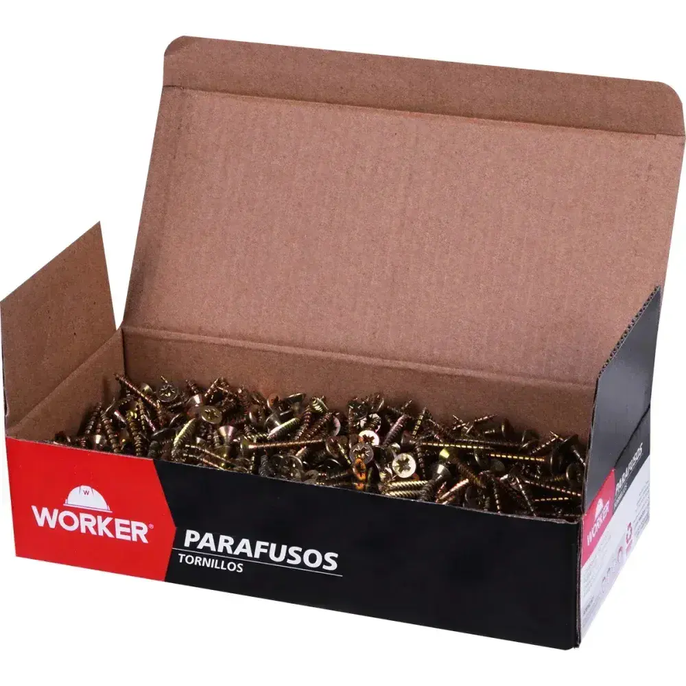 Parafuso madeira phillips chipboard 4,0X30MM 500 peças Worker — fotografia 4