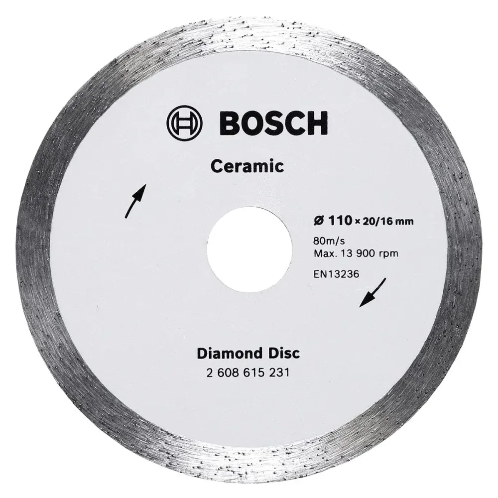 Disco de corte diamantado cerâmica liso 110MM Bosch
