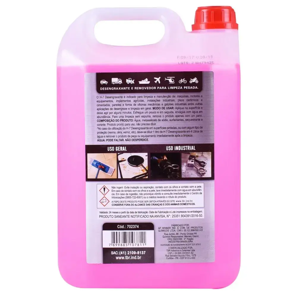 Desengraxante H7 limpeza pesada 5 litros — fotografia 8