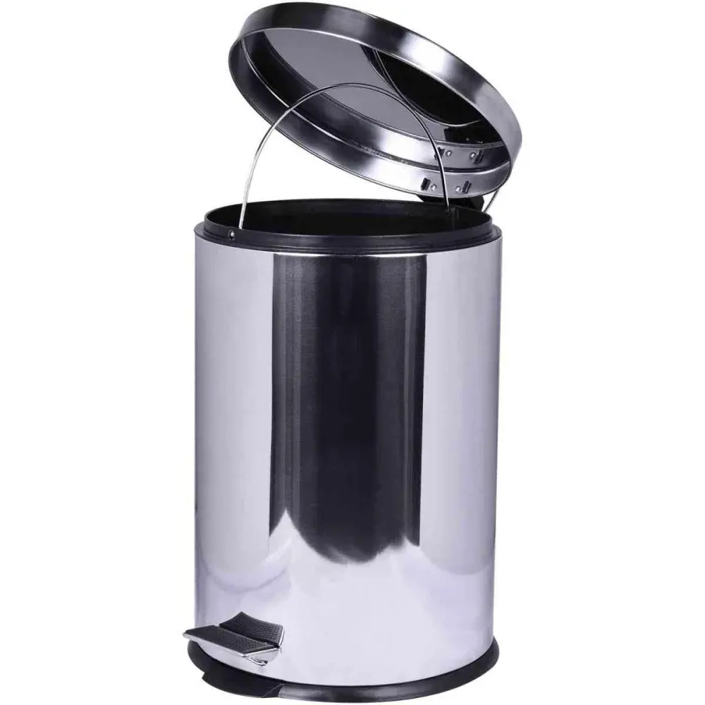 Lixeira de aço inox com pedal 5 litros Kala — fotografia 3