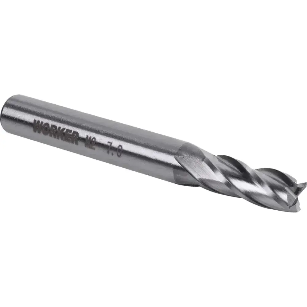 Fresa de topo reto aço rápido 7MM haste 8MM Worker — fotografia 8