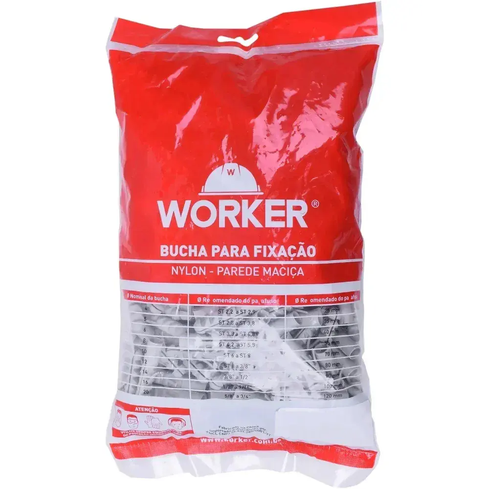 Bucha 10 250 peç nylon parede macica Worker — fotografia 5