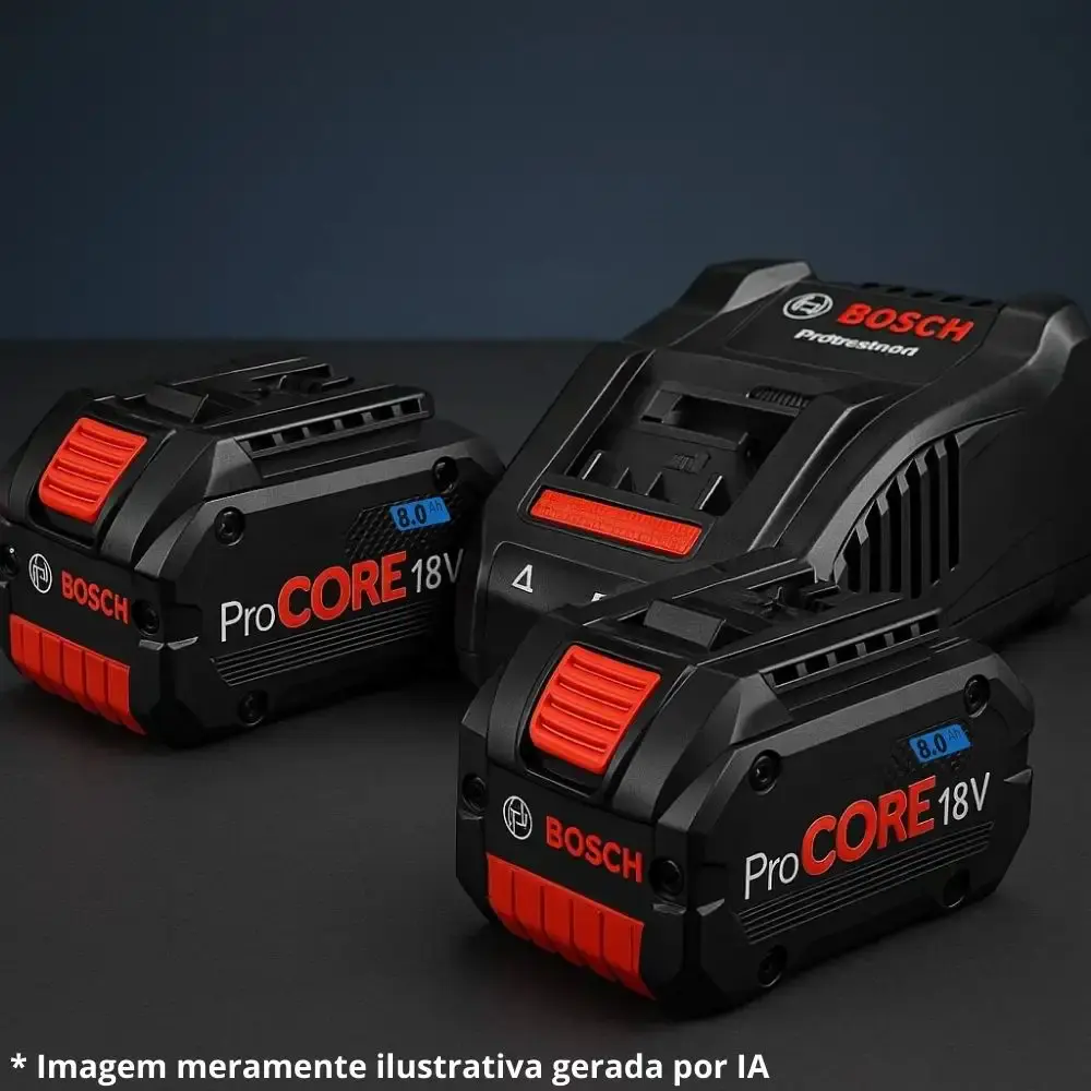 Kit 2 baterias procore 18V 8,0 ah e carregador GAL 1880 bivolt Bosch — fotografia 5