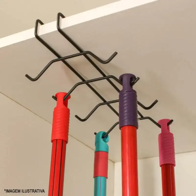 Suporte porta xícaras organizador suspenso viena preto 990007 BEL BEL FIX — fotografia 6