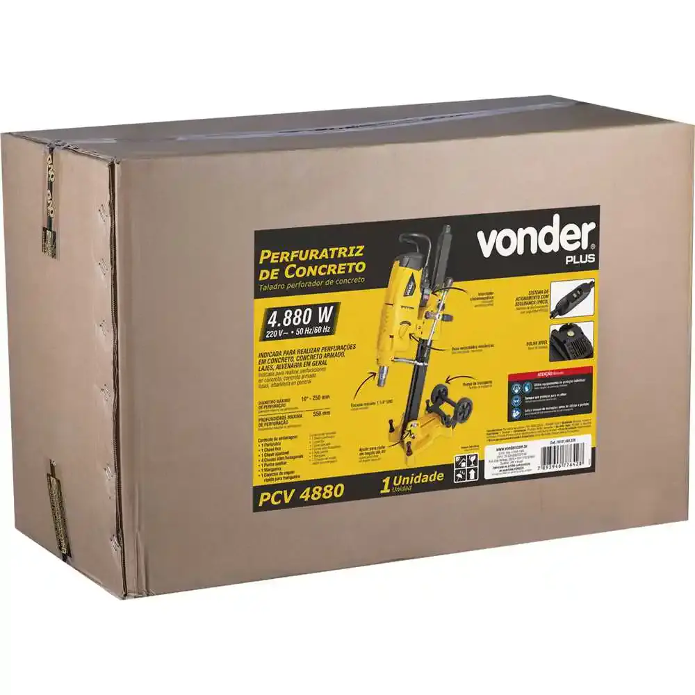 Perfuratriz de concreto 4880w Pcv4880 220v VONDER 220 V — fotografia 5