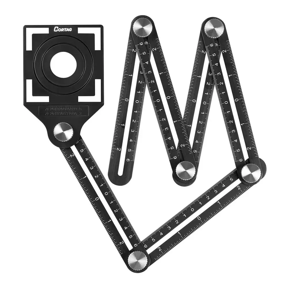 Gabarito angular multifunção metálico Cortag — fotografia de referência