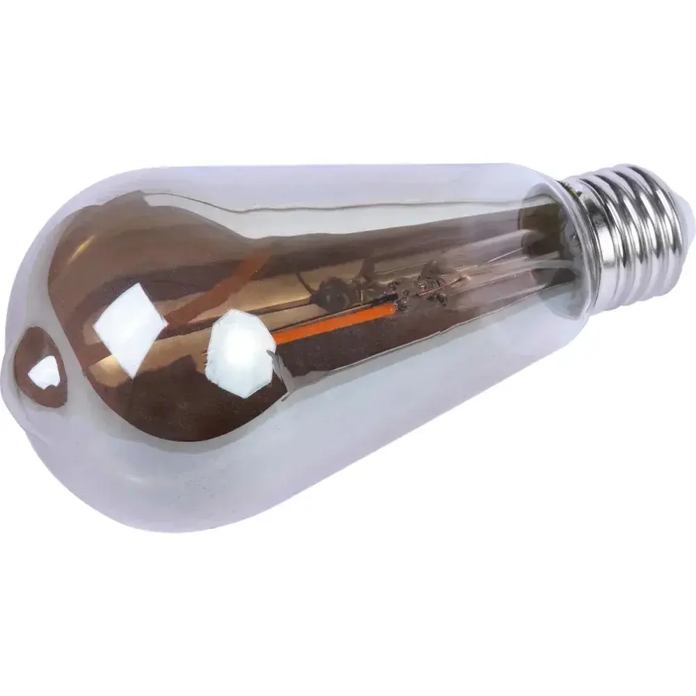Lâmpada led filamento vintage fumê ST64 bivolt Liege — fotografia 7