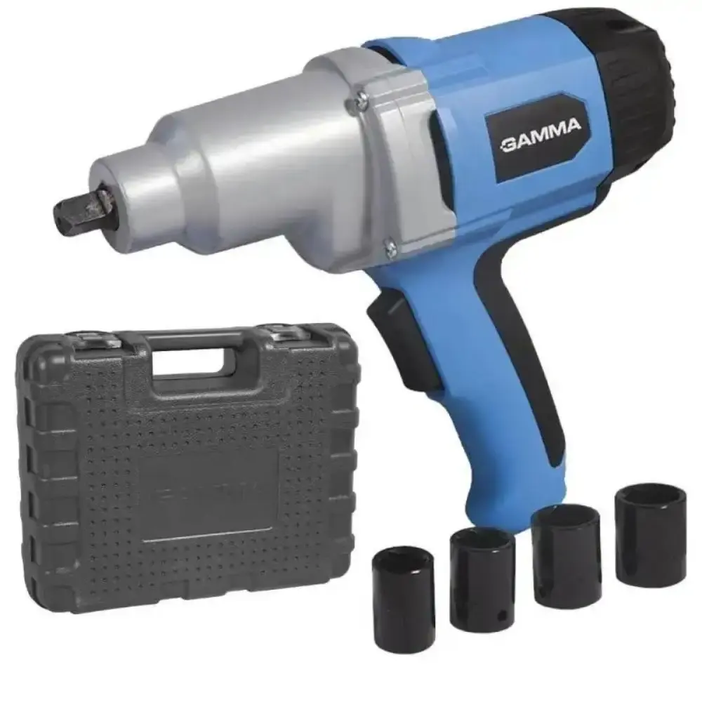 Chave de impacto 1/2 POL 900W Gamma com jogo soquetes 10-27 MM 15 peças evald — fotografia 4