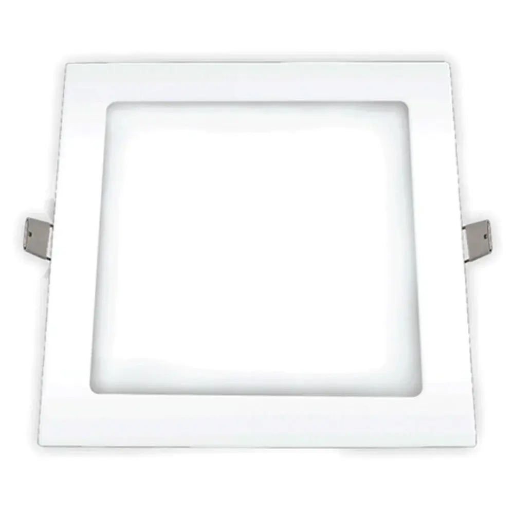 Painel led embutir 12W biv 6500K quadrado Ourolux — fotografia de referência