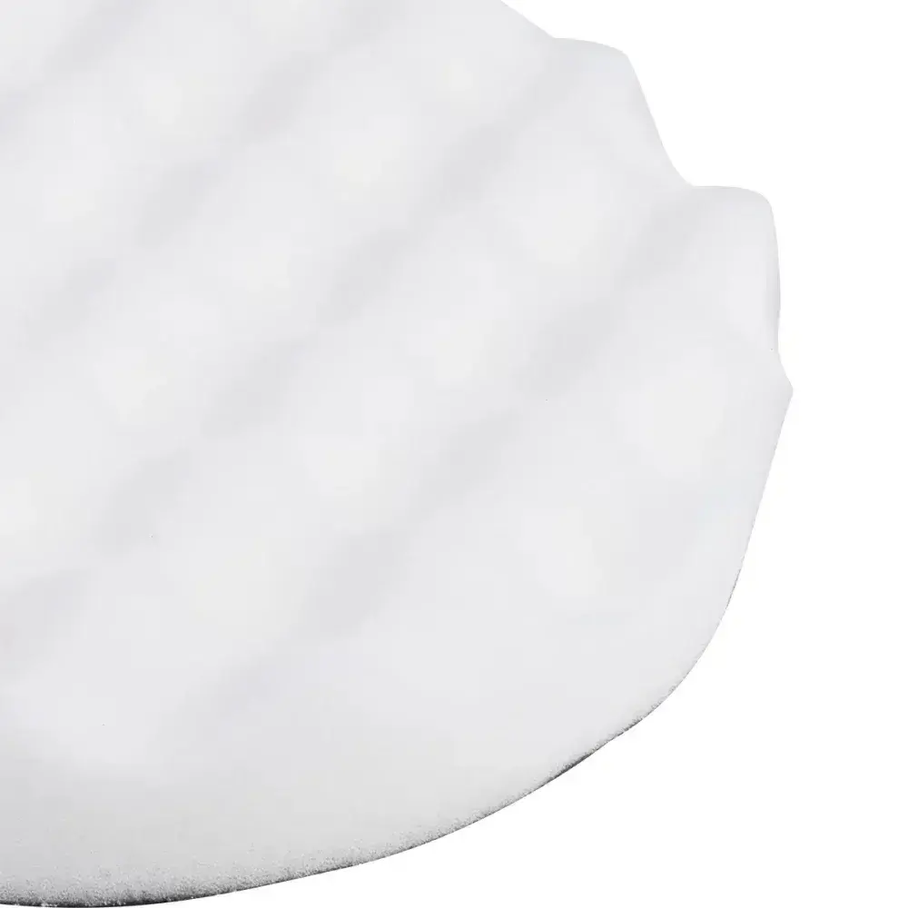 Boina de espuma para refino automotivo 165MM branca Worker — fotografia 10