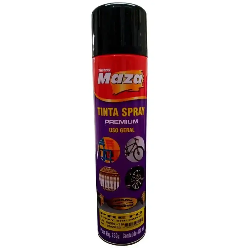 Tinta spray preto brilhante 400 ML 250 GR 23844 maza — fotografia de referência