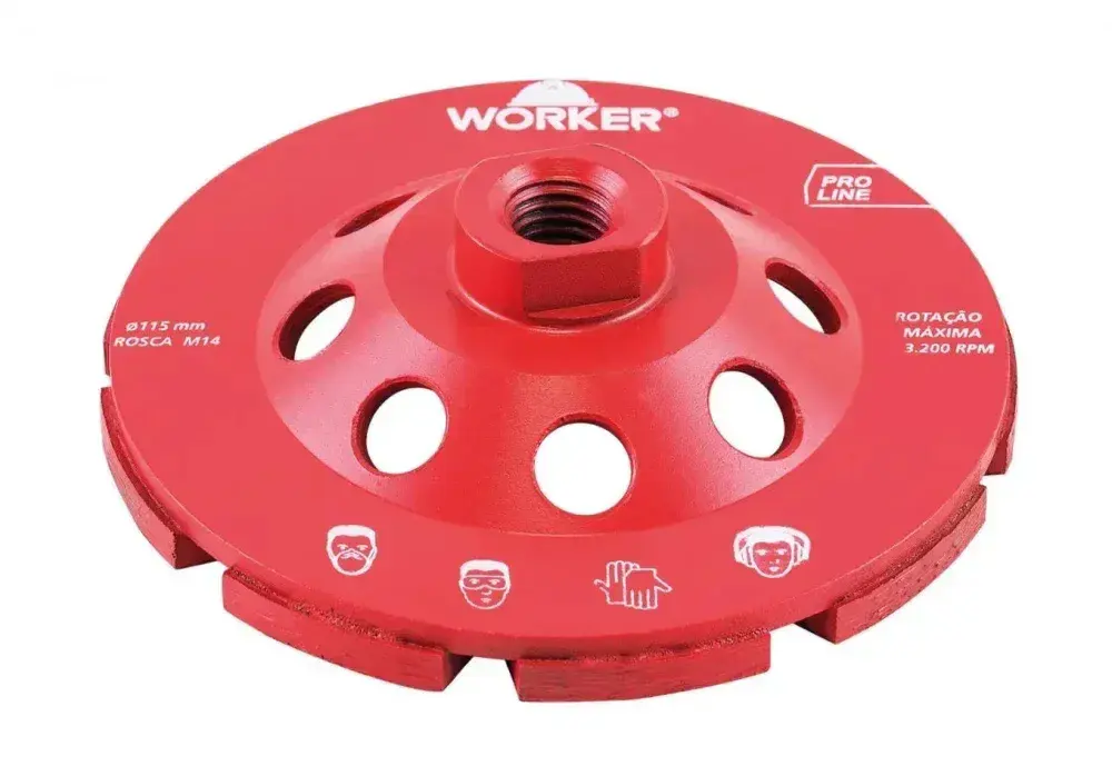 Rebolo diamantado turbo 115MM M14 Worker — fotografia 7
