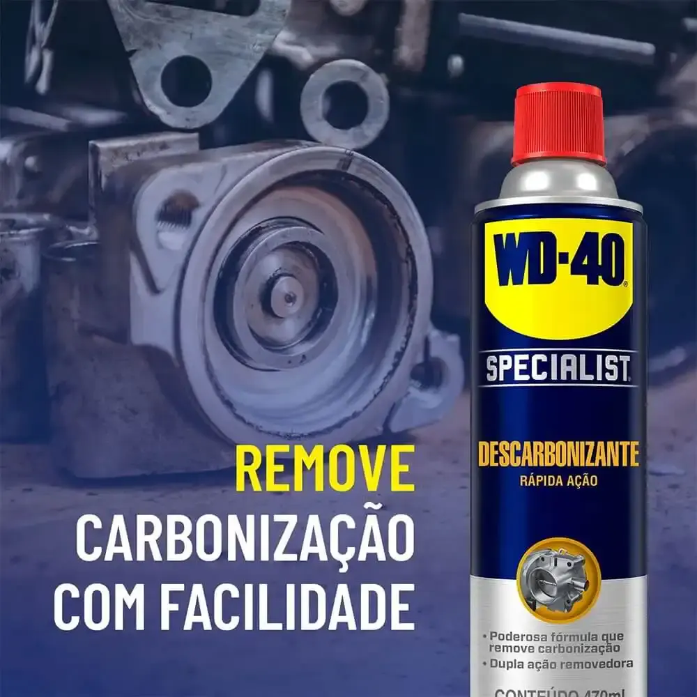 Descarbonizante aerossol de peças e motores 470 ML specialist Wd-40 — fotografia 7