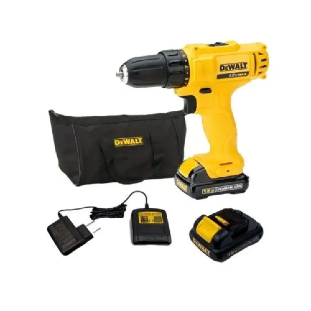 Furadeira parafusadeira à bateria 12V DCD700C2 bivolt Dewalt — fotografia de referência