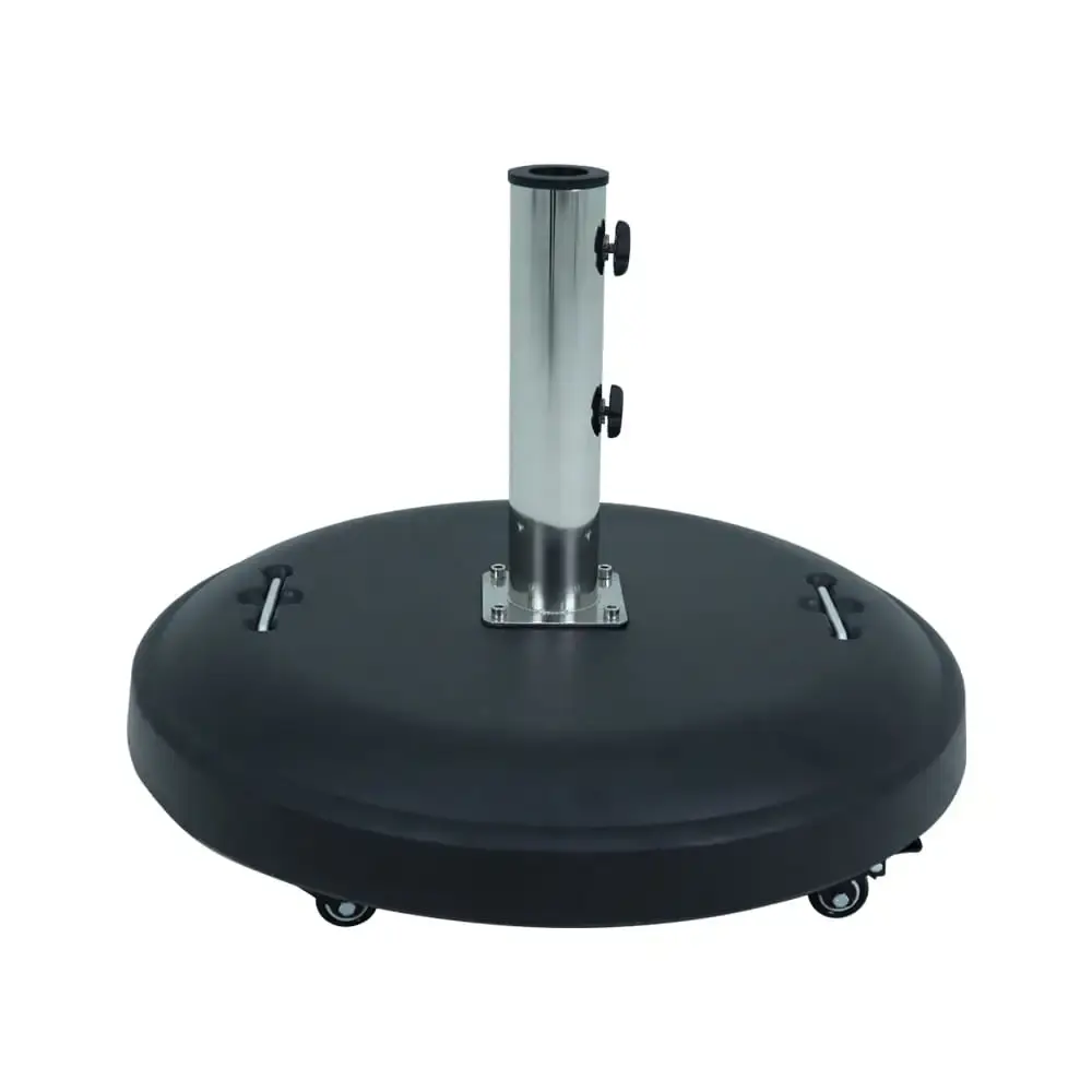 Base para ombrellone redonda concreto com rodas 50KG preta BEL Belfix