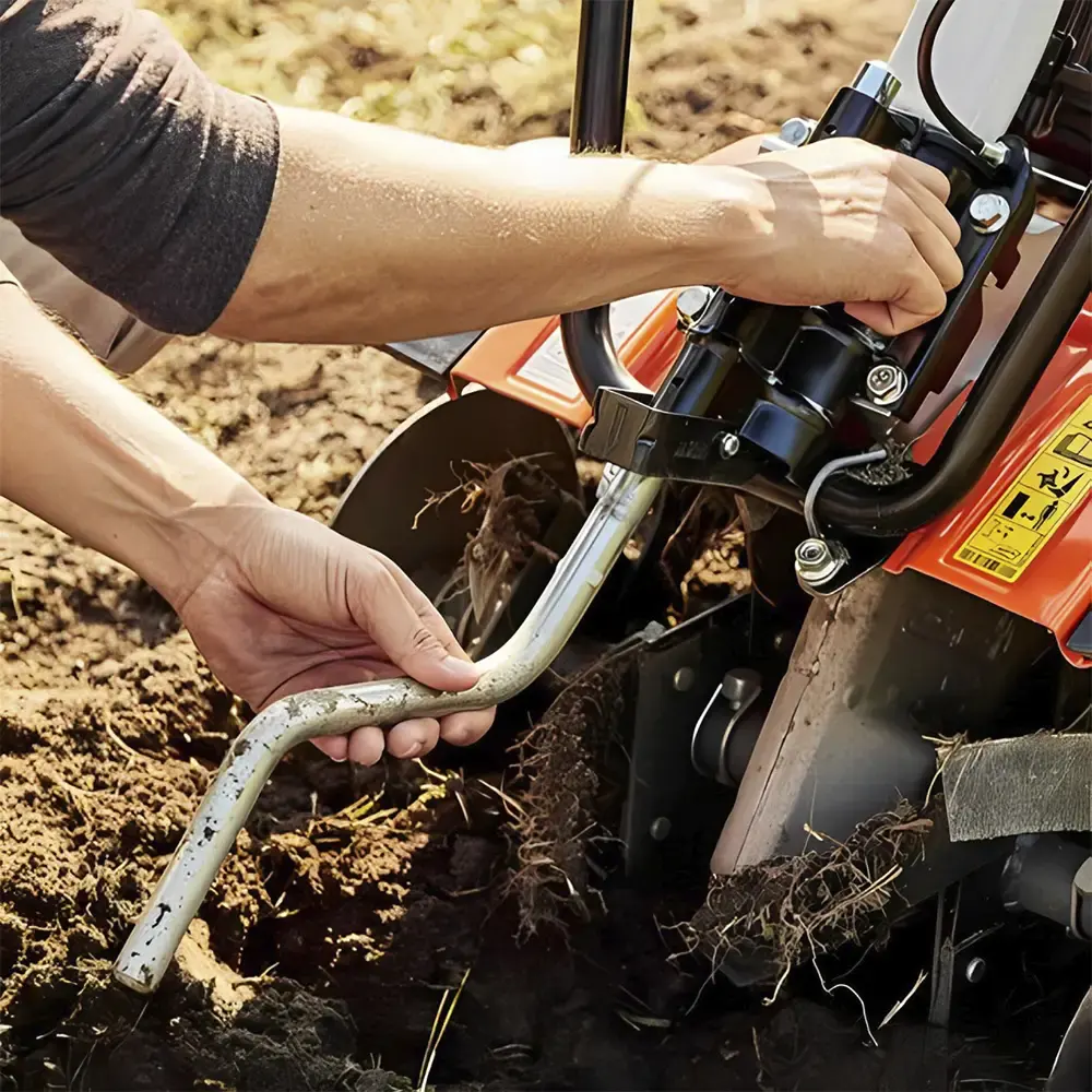 Motocultivador gasolina 7,0 HP 4T 252 CC enxadas e rodas MH710 Stihl — fotografia 6