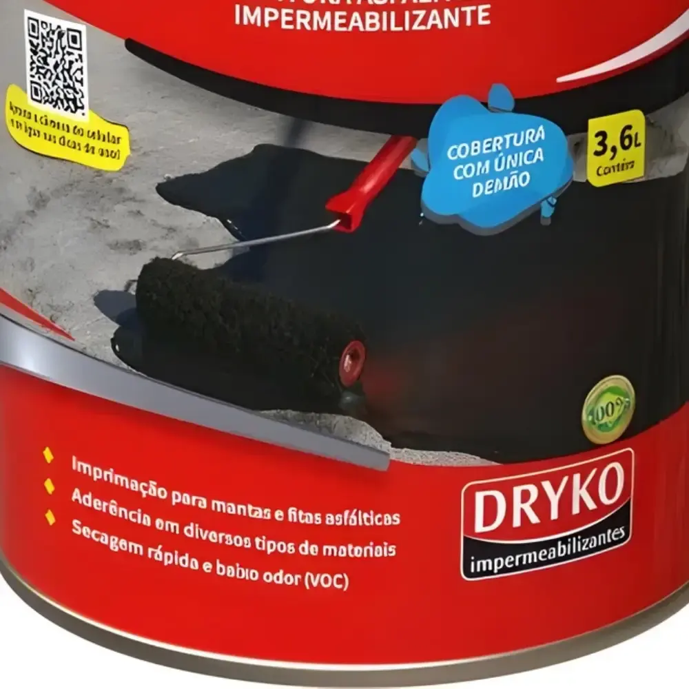 Manta líquida asfáltica impermeabilizante drykoprimer ECO 3,6 litros Dryko — fotografia 3