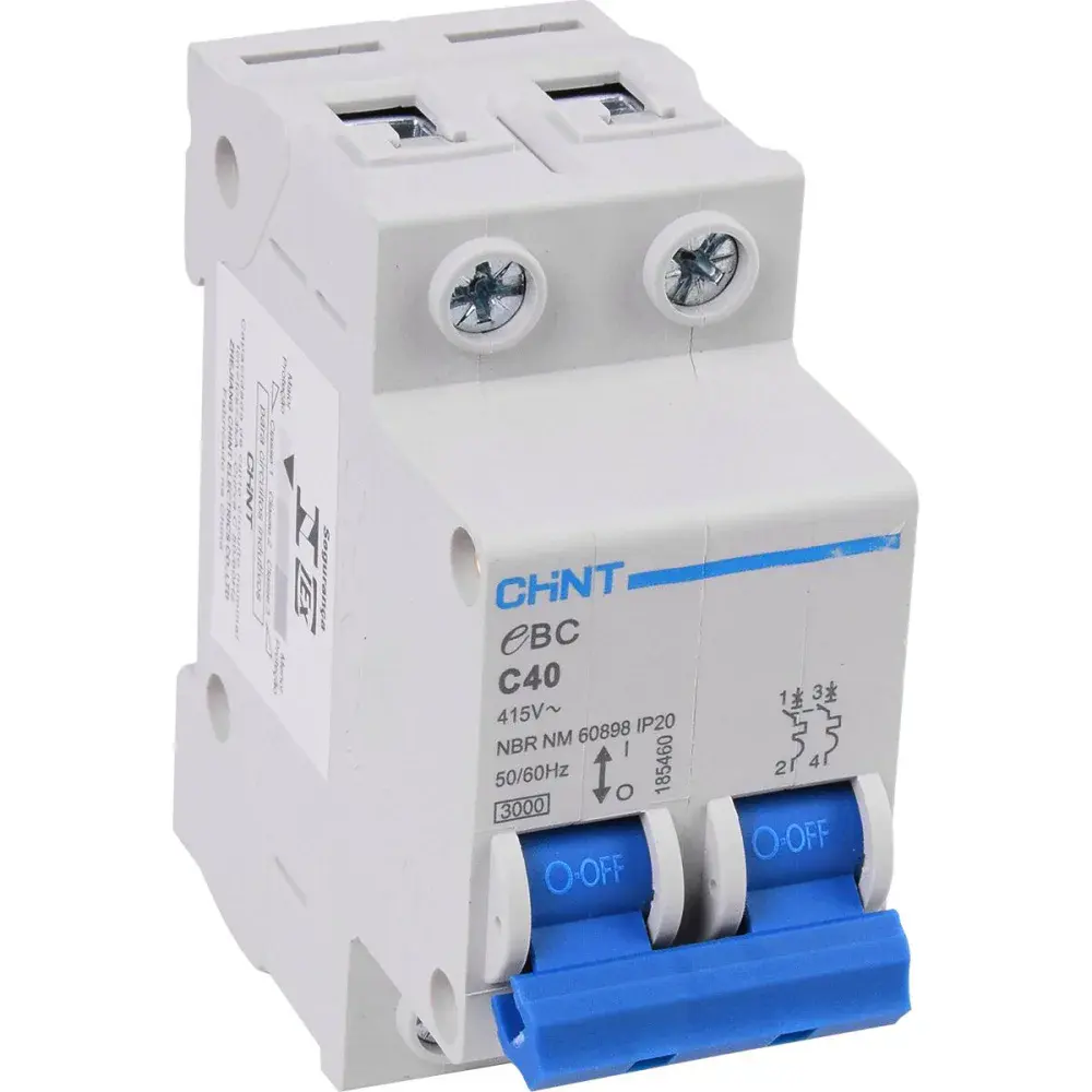 Disjuntor bipolar Chint din curva c 40A 3KA — fotografia 3